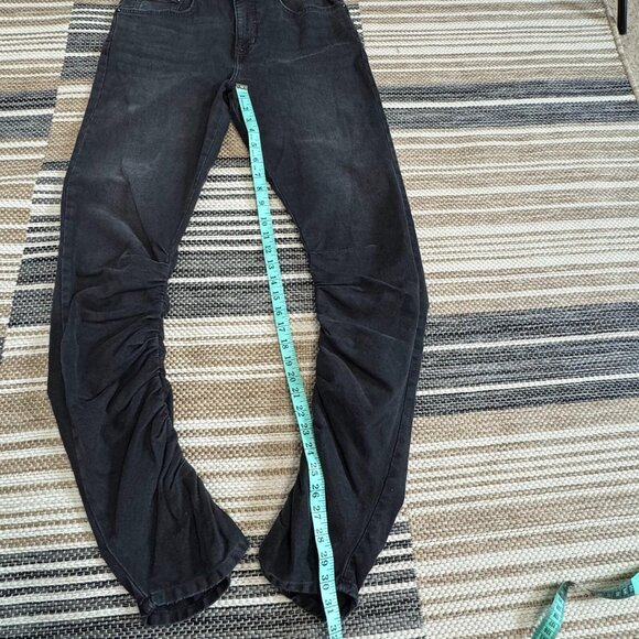 Free People We The Free Daliah Stacked Low Rise Straight Leg Jeans Black Size 30 - Picture 12 of 14